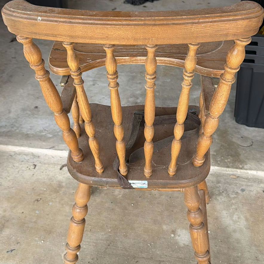 Wooden baby high chair with detachable tray - image 6 of 6