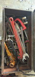 Metal tool chest with assorted Oversized hand tools - thumbnail 2 of 5