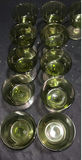 Set of green glass wine glasses - thumbnail 2 of 5