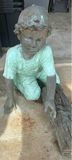 Two Child Figure Garden Statues- metal approximately 2' tall - thumbnail 2 of 8