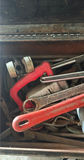 Metal tool chest with assorted Oversized hand tools - thumbnail 5 of 5