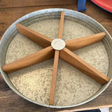 Vintage kerosene lantern with metal Lazy Susan  tray  - thumbnail 3 of 7