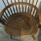 Antique wooden items: Windsor chair, ammo crate, sewing box, and wall decor - thumbnail 2 of 10