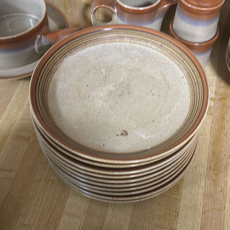 Stoneware dinnerware set with plates, bowls, and mugs - image 10 of 11