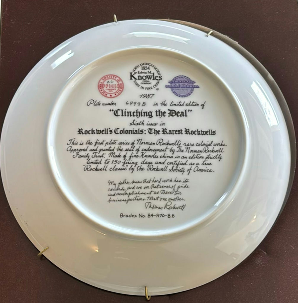 Norman Rockwell Collector Plates – The Rarest Rockwells (Colonials series) - image 9 of 14