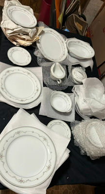 Noritake Fairmont china dinnerware set with cups and saucers - Image 1 of 14