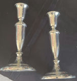 Pair of silver plated candlesticks - thumbnail 1 of 4