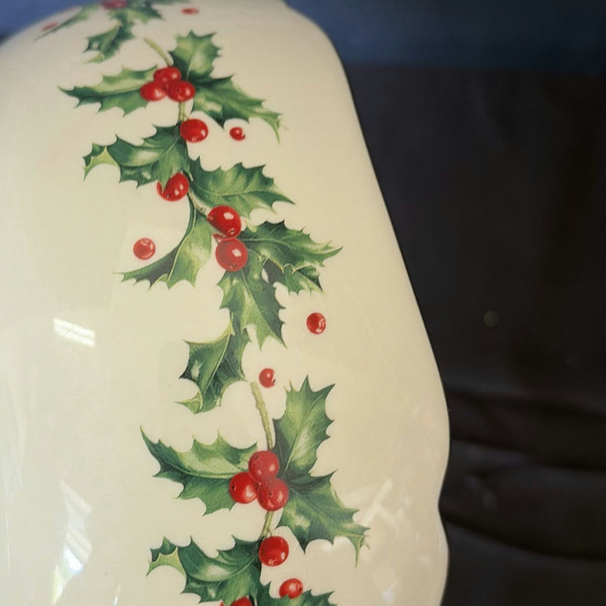 Lenox Holly Pattern Porcelain Pedestal Bowl - image 4 of 4