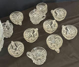 Crystal cut-glass bowl with matching cups and bowls - thumbnail 2 of 5
