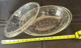 Clear Glass Oval Covered Serving Dish - thumbnail 1 of 5