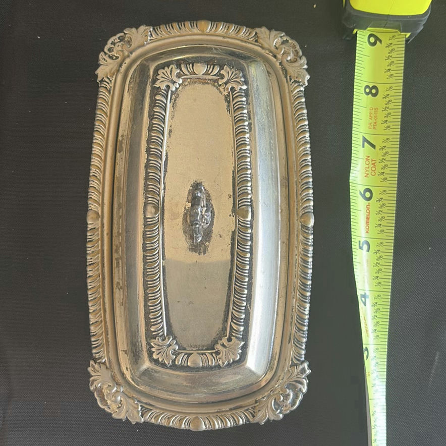 Pair of ornate metal serving trays - image 5 of 5