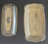 Pair of ornate metal serving trays - thumbnail 1 of 5