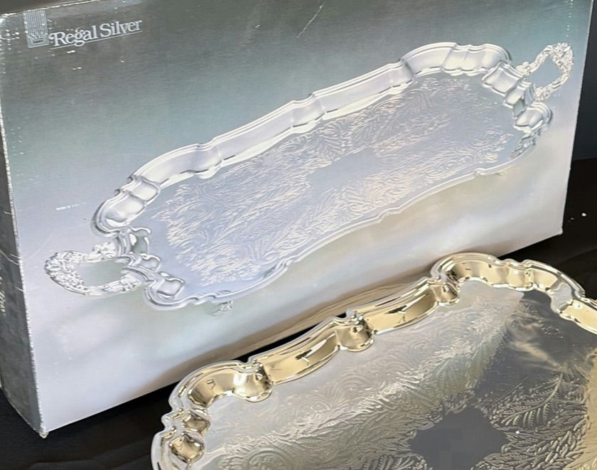 Silver-plated Chippendale Tray - image 2 of 6