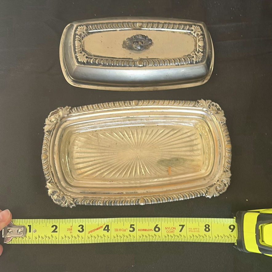 Pair of ornate metal serving trays - image 3 of 5