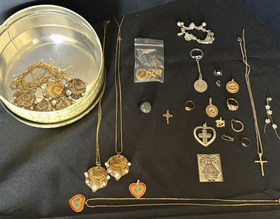 Assorted Jewelry Collection with Religious Pendants - Image 1 of 6