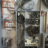 Metal Flat File Cabinet with Craft and Jewelry Supplies - thumbnail 14 of 14