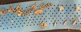 Blue perforated belt with assorted pins - thumbnail 3 of 7