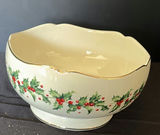Lenox Holly Pattern Porcelain Pedestal Bowl - thumbnail 1 of 4