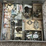 Metal Flat File Cabinet with Craft and Jewelry Supplies - thumbnail 11 of 14