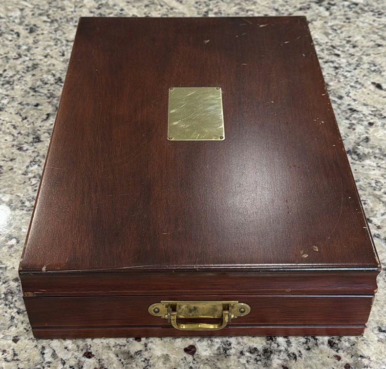 Silverware Flatware Set in Wooden Storage Chest - image 5 of 6