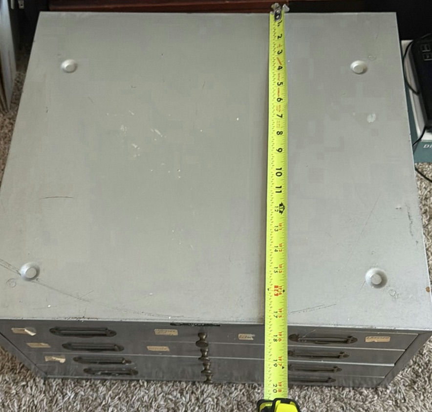 Metal Flat File Cabinet with Craft and Jewelry Supplies - image 2 of 14