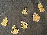 Gold-tone anchor and religious pendant charms - thumbnail 1 of 2