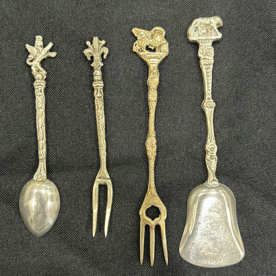 Assorted Ornate Metal Flatware Set - image 3 of 7