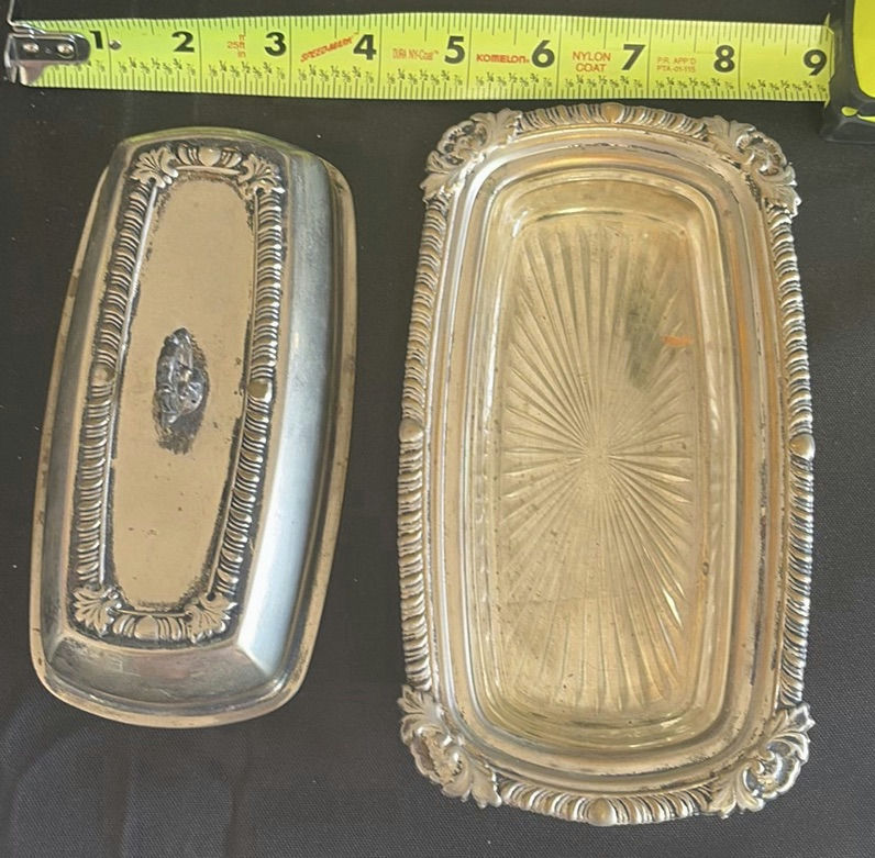 Pair of ornate metal serving trays - image 2 of 5