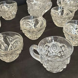 Crystal cut-glass bowl with matching cups and bowls - thumbnail 5 of 5
