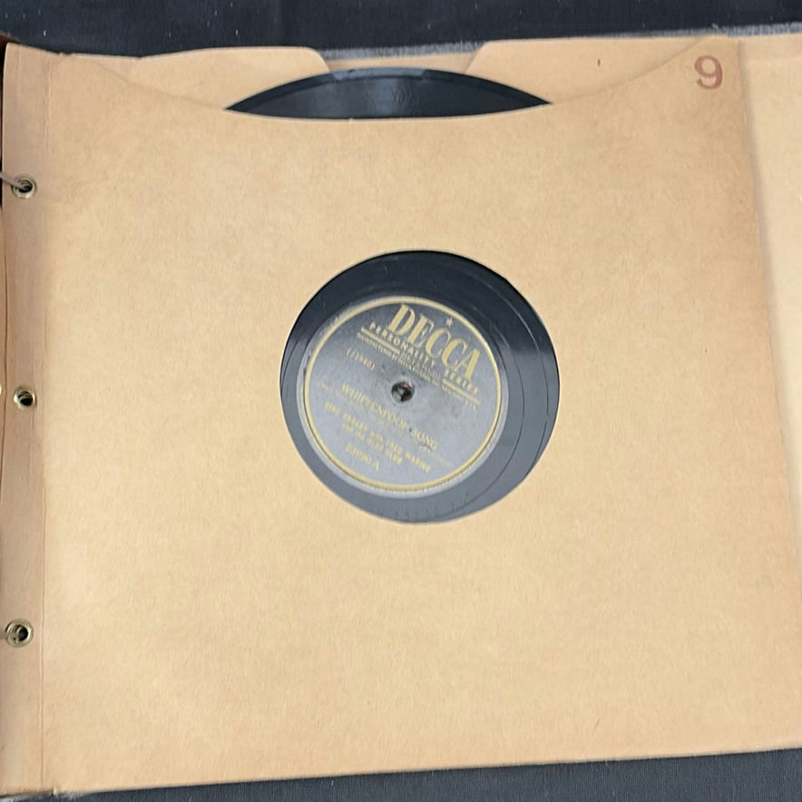 Binder of vintage 78 RPM vinyl records with index - image 10 of 12