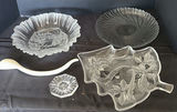Assorted etched and decorative glass bowls and dishes - thumbnail 1 of 5