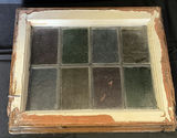 Nine-Pane Glass Tile Panel in Wooden Frame - thumbnail 1 of 6