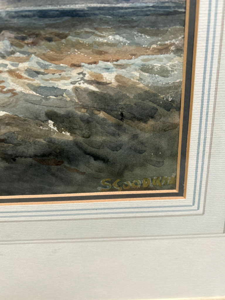 Signed Watercolor Maritime Painting - image 2 of 6
