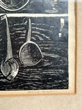 Signed Anna Hoghan 1921-2017 Engraving Titled: "Early American" - thumbnail 3 of 5