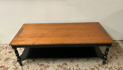 Hitchcock Stenciled Lacquered Coffee Table - Image 1 of 6