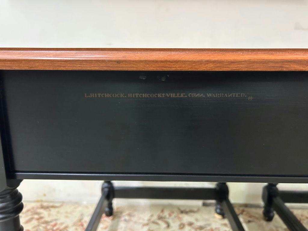 A Pair of Hitchcock Stenciled Lacquered End Tables - image 3 of 5