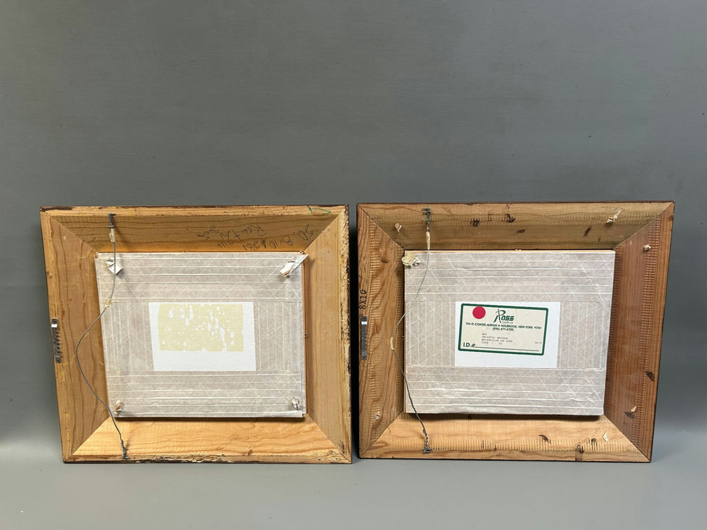 Oriental Watercolor Paintings on Cork - image 4 of 5