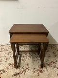 A Set of Two Solid Oak Nesting Tables - thumbnail 1 of 6