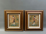 Oriental Watercolor Paintings on Cork  - thumbnail 1 of 5