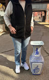 Vintage Large Asian Blue and White Vase - thumbnail 2 of 6