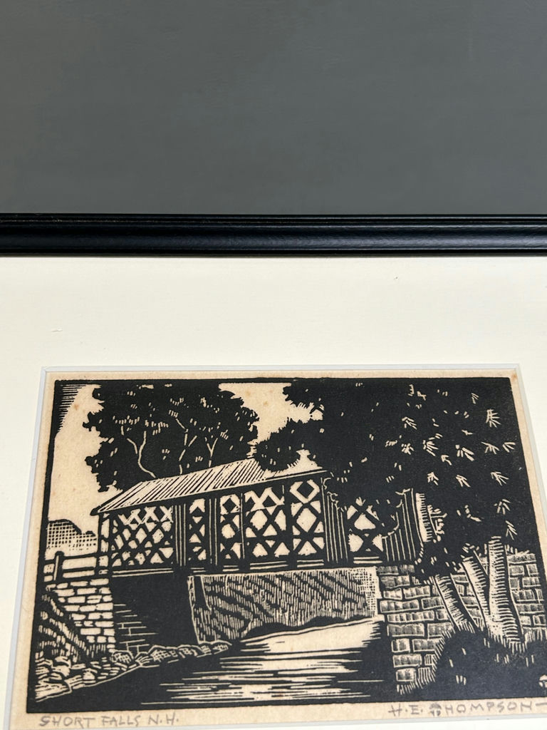 Signed Harry E Thompson Etching Titled: "Short Falls" N.H. - image 4 of 5