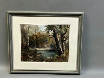 Signed Genevieve Wilhelm American 1908-2005 Watercolor Painting  - Image 1 of 5