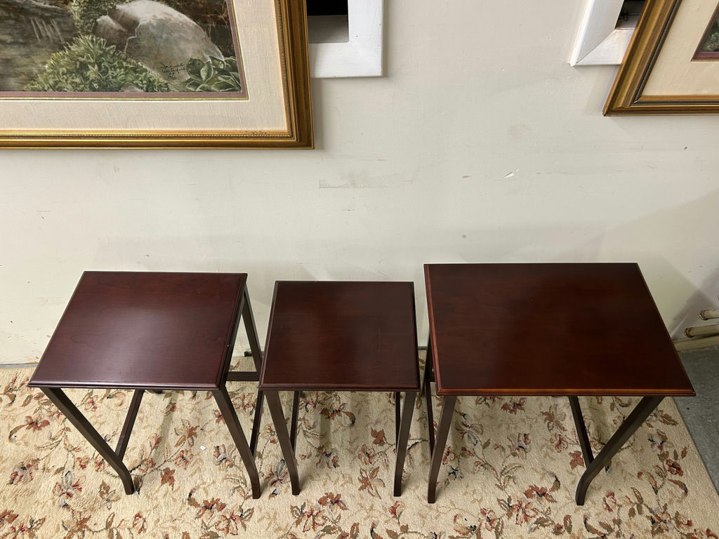 A Set of 3 Nesting Tables  - image 5 of 6