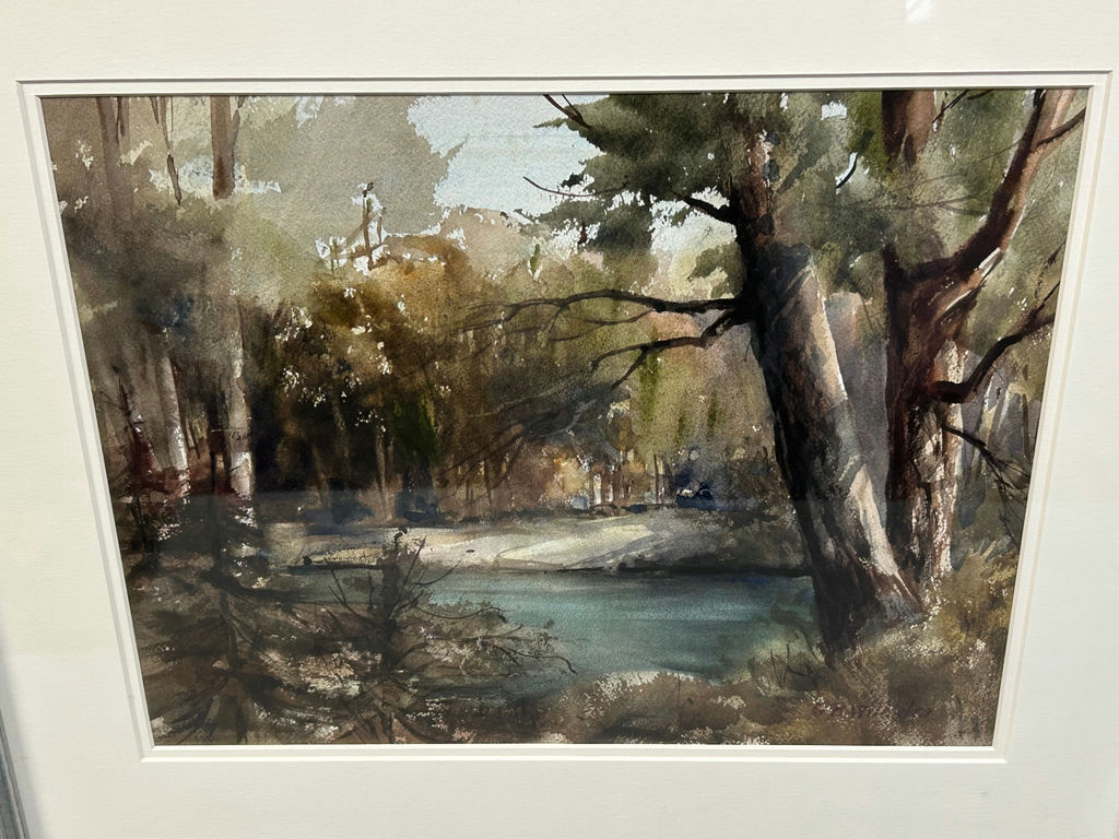 Signed Genevieve Wilhelm American 1908-2005 Watercolor Painting - image 3 of 5