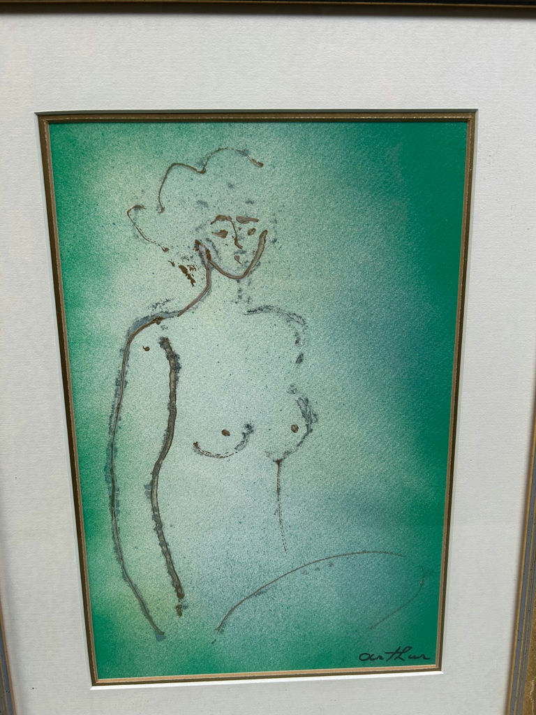 Mix-Media Nude Lady Painting  - image 2 of 3