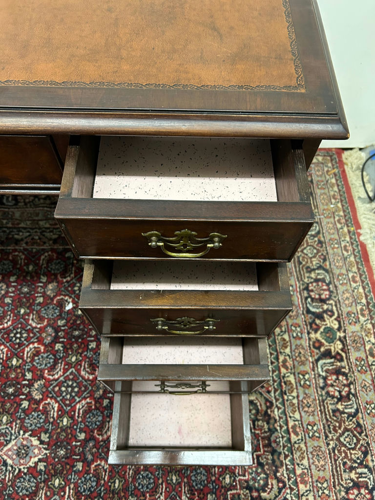 Vintage Leather Top Desk  - image 8 of 11