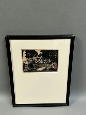 Signed Harry E Thompson Etching Titled: "Short Falls" N.H. - Image 1 of 5