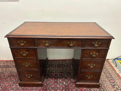 Vintage Leather Top Desk  - Image 1 of 11