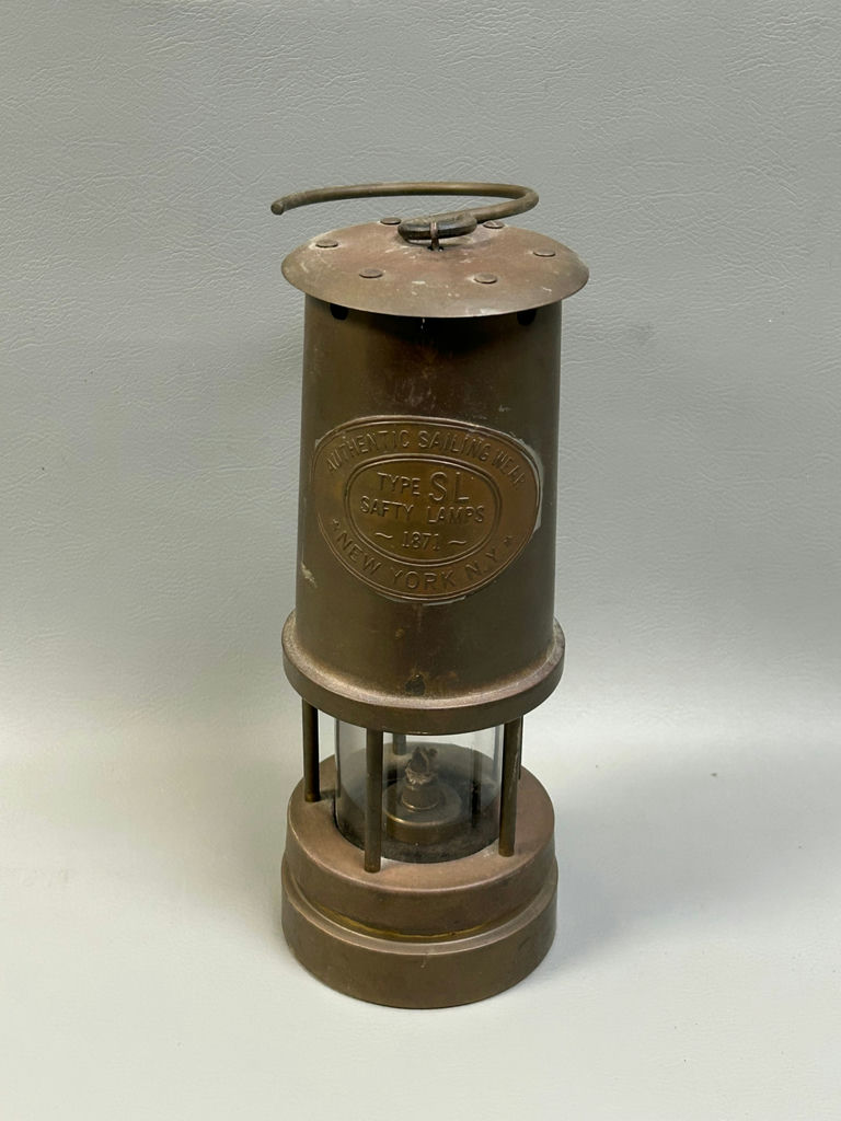 Vintage Authentic Sailing Wear SL Brass Safety Lamp  - image 1 of 6