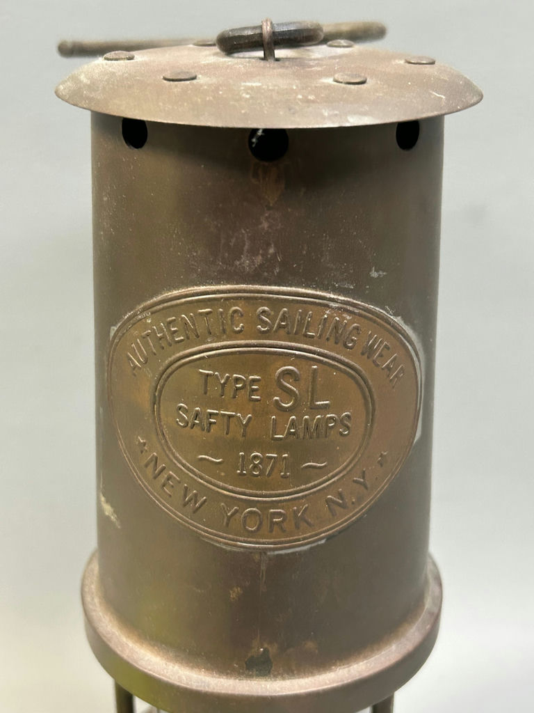 Vintage Authentic Sailing Wear SL Brass Safety Lamp - image 5 of 6